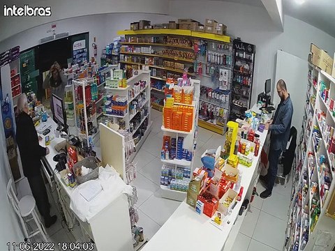 Customer Knocks Over Medication Then Falls to the Floor