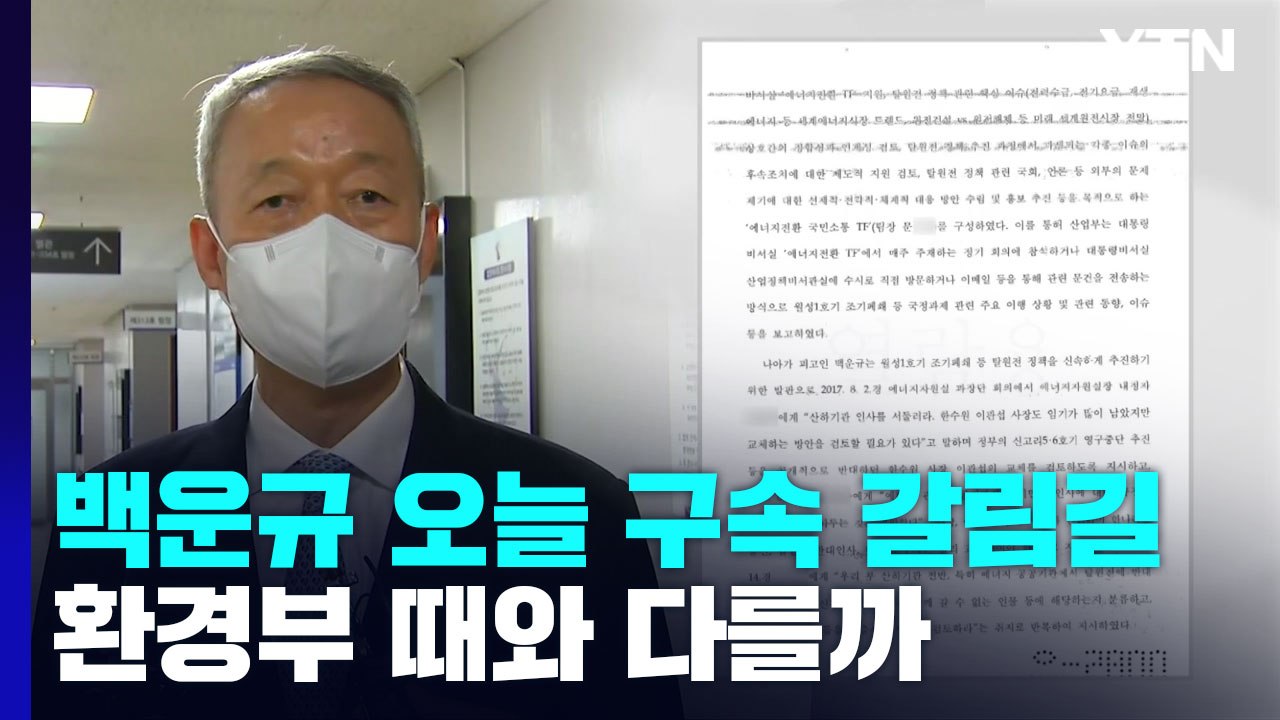 '산업부 블랙리스트' 백운규 오늘 구속 갈림길...3년 전 환경부 때와 다를까 / YTN