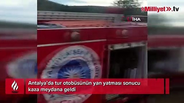 Turistleri taşıyan otobüs kaza yaptı! Ölü ve yaralılar var