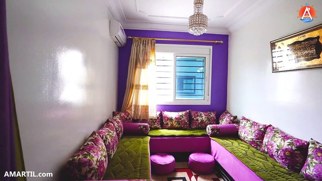 شقة مفروشة محفظة للبيع في مرتيل حي أم كلثوم غرفة و 2 صالونات و بالكون Appartement à Vendre a Martil