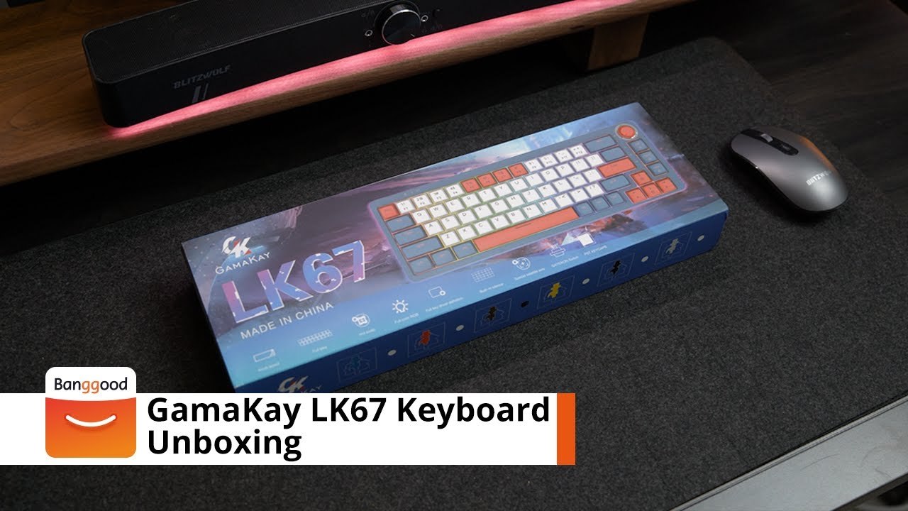 GamaKay LK67 Mechanical Keyboard Unboxing (Brown Switch) - Shop on Banggood