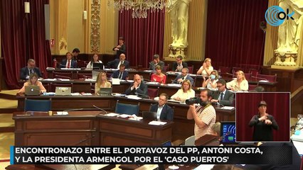 Encontronazo entre el portavoz del PP, Antoni Costa, y la presidenta Armengol por el 'caso Puertos'