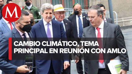 Culmina reunión de John Kerry y Marcelo Ebrard en Palacio Nacional