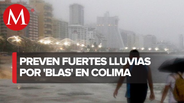 Unidad Estatal de Protección Civil de Colima vigila evolución de la tormenta tropical Blas