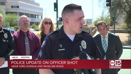 Phoenix police give update on officer shot Tuesday afternoon