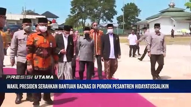 Wapres Menyerahkan Bantuan Baznas Ponpes Hidayatussalikin