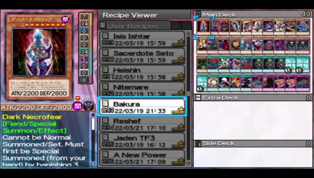 Yu-Gi-Oh! ARC-V Tag Force Special PSP - Yami Bakura (Anime y Videojuegos) Deck Profile #OCG #bakura