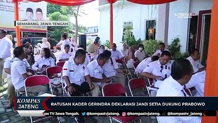 Ratusan Kader Gerindra Deklarasi Janji Setia Dukung Prabowo