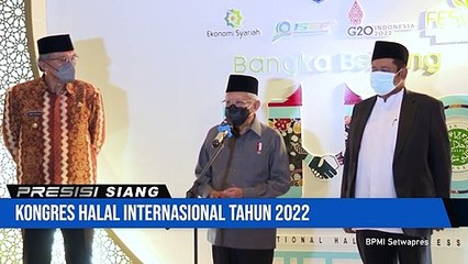 Wakil Presiden Republik Indonesia Membuka Kongres Halal Internasional Tahun 2022