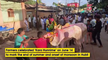 Karnataka: Farmers celebrate ‘Kara Hunnime’ to mark beginning of kharif season