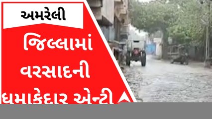Amreli : જિલ્લામાં વરસાદની ધમાકેદાર એન્ટ્રી, જુઓ વીડિયો