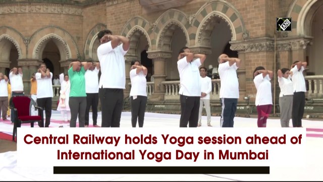 Central Railway holds Yoga session ahead of International Yoga Day in Mumbai