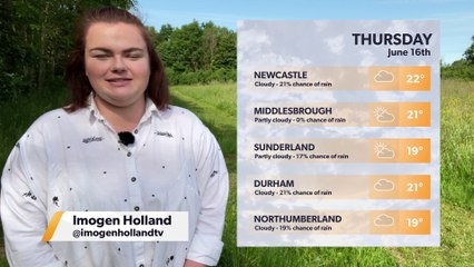 Daily Weather Report for the North East 15 June