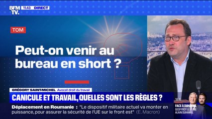 Скачать видео: Peut-on venir au bureau en short? Y a-t-il une température maximale pour venir travailler? BFMTV répond à vos questions