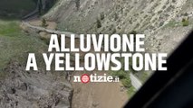 Yellowstone, parco devastato dall’alluvione: la casa frana e viene portata via dall’acqua