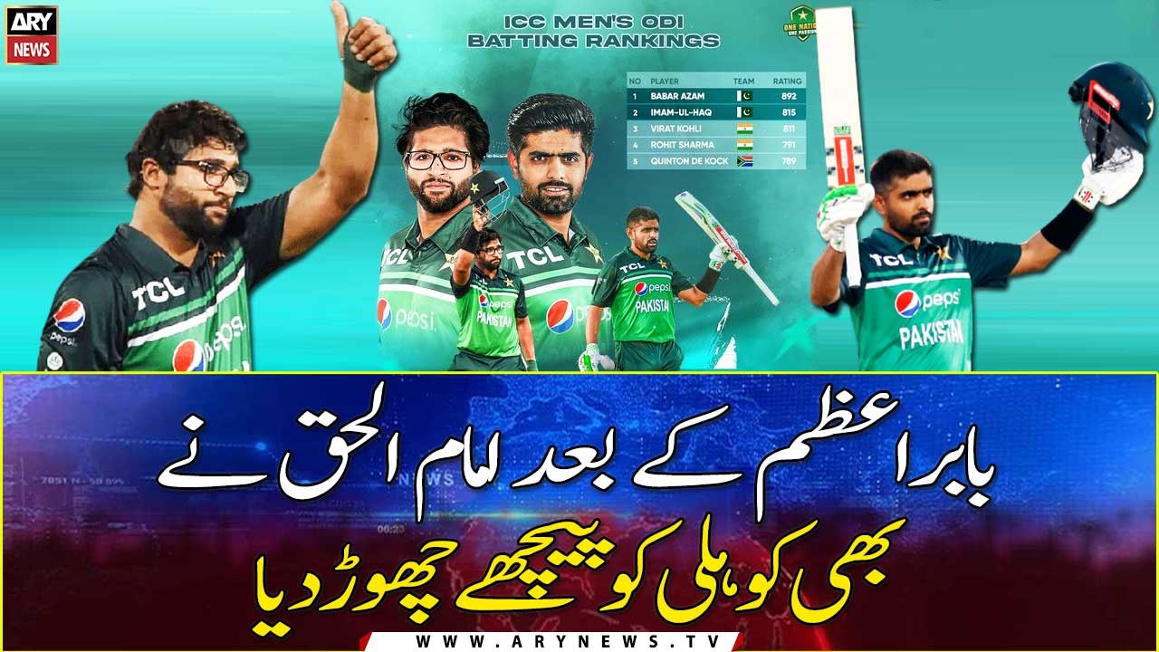 Imam surpasses Virat Kohli in ICC ODI Rankings For Batters