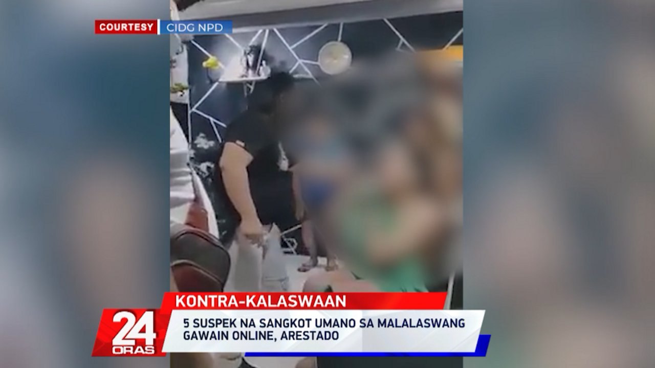 5 Suspek Na Sangkot Umano Sa Malalaswang Gawain Online Arestado 24 Oras Video Dailymotion 6098