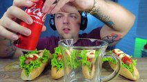 ASMR EATING DELICIOUS HOT DOGS   COCA-COLA  I WANT MORE HOT DOGS  AMAZING FOOD ENJOYMENT (Mukbang)