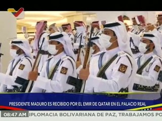 Presidente Maduro es recibido con honores en el Palacio Real de Qatar