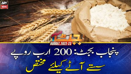 Punjab announces Rs 200 billion for the provision of flour at cheap rates in the province