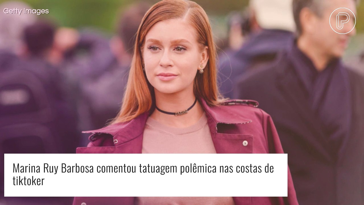Marina Ruy Barbosa opina sobre tatuagem polêmica de tiktoker e alerta fãs. Confira!
