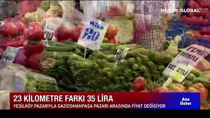 Pazarlardaki fiyat farkı! 23 kilometrede fark 35 lira