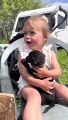 Little Girl's Reaction to Meeting Puppy for the First Time
