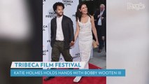 Katie Holmes Holds Hands with Boyfriend Bobby Wooten III on the Tribeca Film Festival Red Carpet