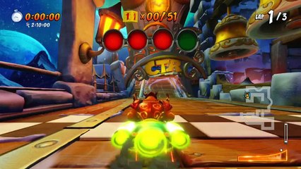 Clockwork Wumpa Platinum Relic Race Gameplay - Crash Team Racing Nitro-Fueled
