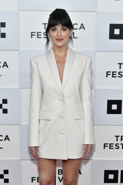 Dakota Johnson s Plunging Blazer Minidress Was the Red Carpet Equivalent of a Mullet