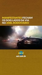Manifestantes interditam Anel Rodoviário de BH
