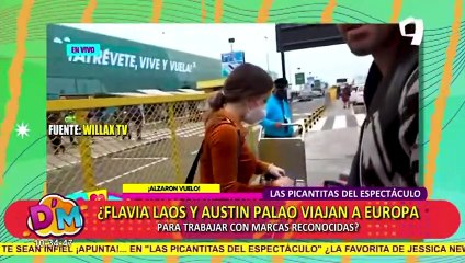 Flavia Laos y Austin Palao viajaron juntos a Europa