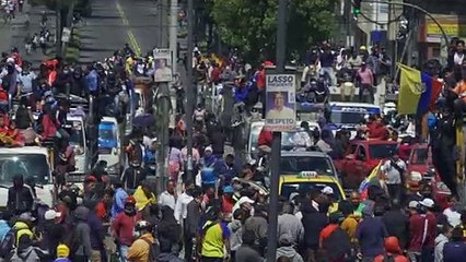 Miles de indígenas se movilizan a Quito tras liberación de su líder