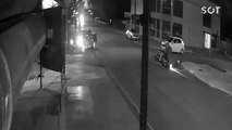Duas motociclistas ficam feridas em forte colisão no centro de Cascavel