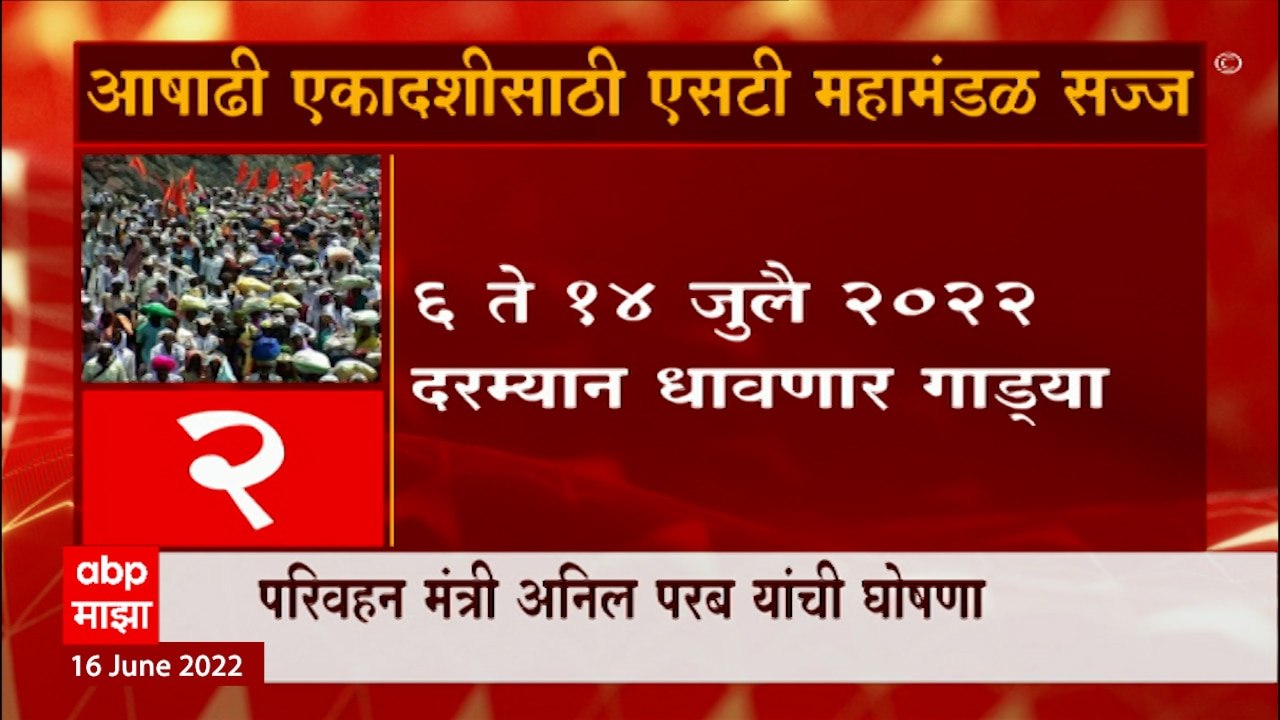 Ashadi Ekadashi निमित्त 4 हजार 700 ST गाड्या धावणार, परिवहन मंत्री Anil Parab यांची घोषणा