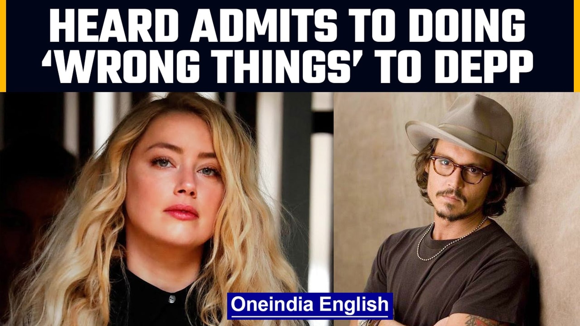 ⁣Amber Heard admits to doing ‘bad things’ during her marriage to Johnny Depp | Oneindia News *News