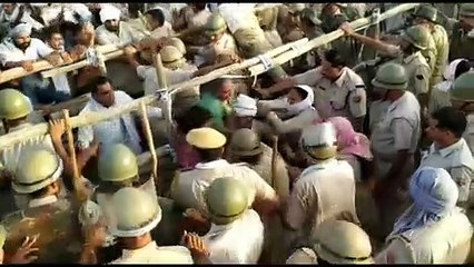 तारानगर में पुलिस व किसान हुए आमने-सामने