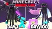 I Survived 100 Days as an ENDERMAN in Hardcore Minecraft...
