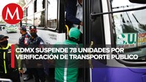 CdMx suspende 78 unidades en primer día de operativo de verificación de transporte público