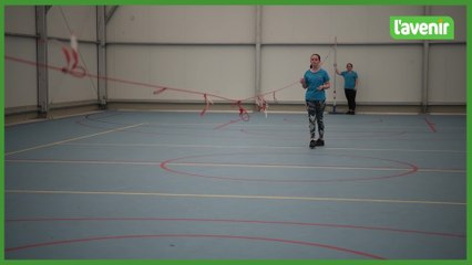 Beauraing: un an après la tornade, au hall sportif de l'école des Soeurs