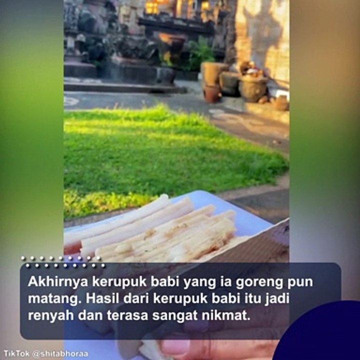 Viral Wanita Bagikan Video Bikin Kerupuk Babi di Rumah, Waktu Jemurnya Jadi Sorotan Publik