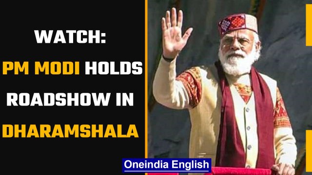 PM Modi holds roadshow in Dharamshala ahead of Himachal Pradesh assembly polls | Oneindia News*News