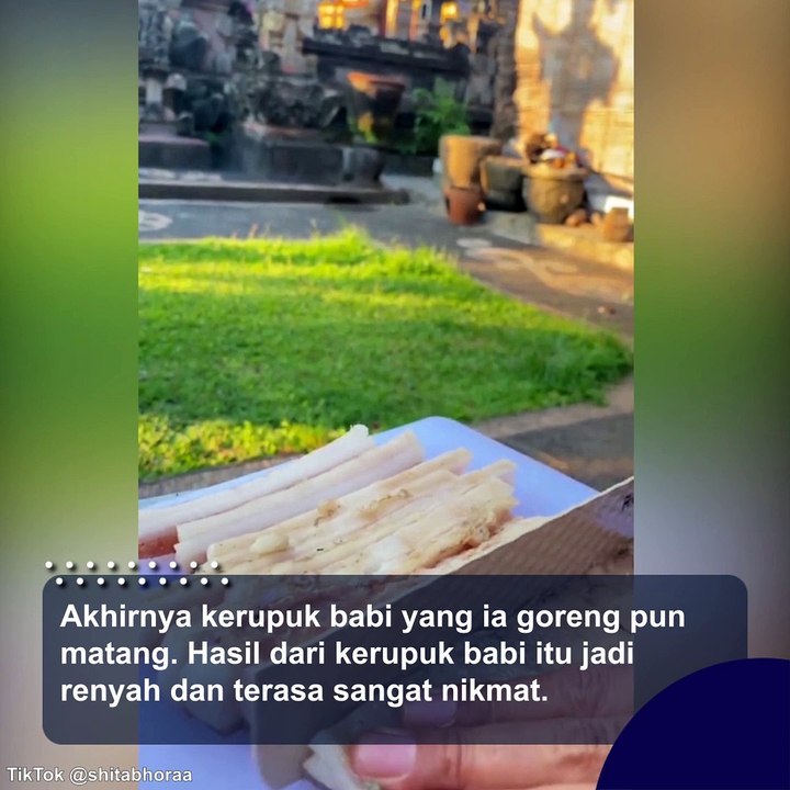Wanita Bagikan Video Bikin Kerupuk Babi di Rumah, Cara Jemurnya Jadi Sorotan