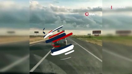 Karayolunda tehlike saçan sürücü böyle görüntülendi