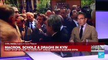 Macron, Scholz & Draghi in Ukraine: First stop is visit to hard-hit Irpin