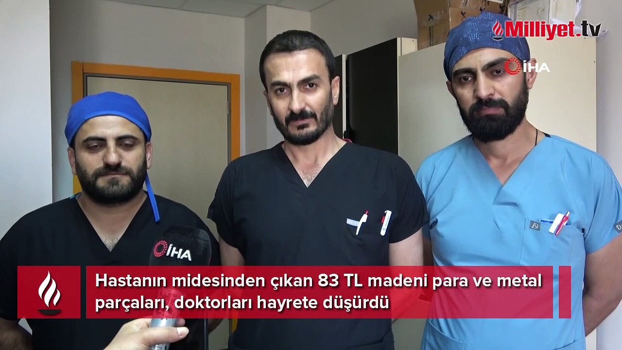 Midesinden 83 TL madeni para çıktı