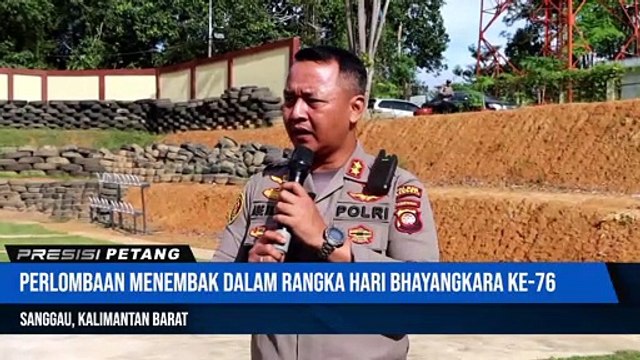 Lomba Menembak Personil Polres Sanggau dan Awak Media Dalam Rangka Hari Bhayangkara ke-76