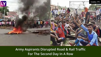 Bihar: Train Carriage Set On Fire In Chhapra As Youth Protest Against 'Agniveer' Programme, Tires Burnt, Tear Gas Fired