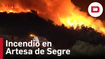 El incendio de Artesa de Segre (Lérida) afecta a 1.000 hectáreas de vegetación