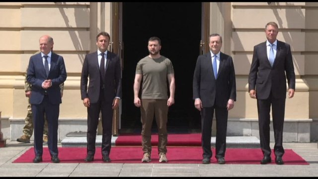 Draghi, Scholz e Macron incontrano Zelensky a Kiev
